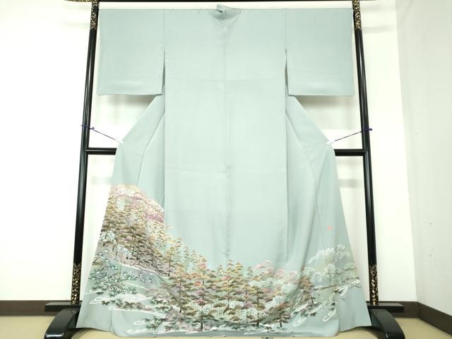 平和屋着物●豪華色留袖　友禅　作家物　浜松文　暈し染め　ロング丈　正絹　逸品　DAAS3658ps