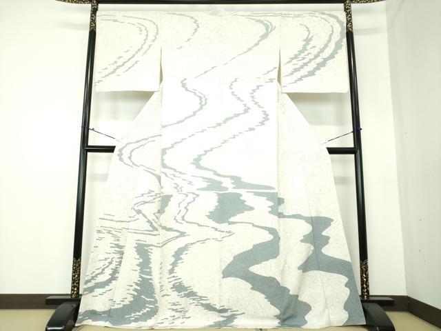 平和屋着物●訪問着　霞文　ロング丈　正絹　逸品　DAAS3661ps