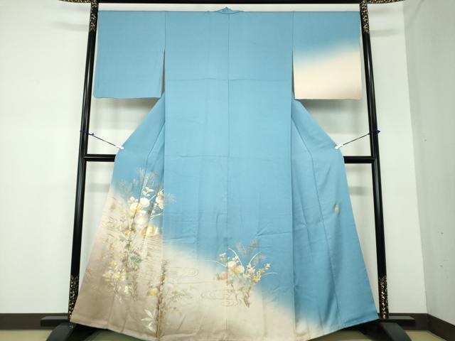 平和屋着物●金彩友禅　卓越技能者・名工・和田光正　訪問着　流水鴛鴦花文　暈し染め　金彩　正絹　逸品　DAAS3662ps