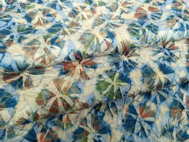 平和屋着物●上質な小紋　蜘蛛絞り　正絹　逸品　DAAS3681ps