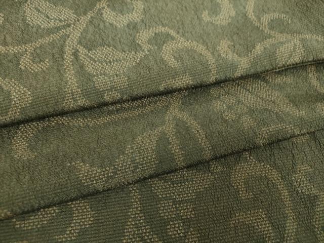 平和屋着物●本塩沢　葡萄唐草　正絹　逸品　DAAS3691ps