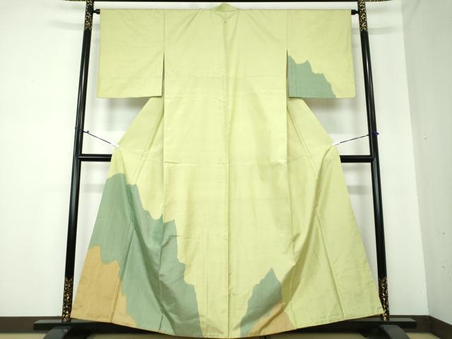 平和屋着物●訪問着　紬地　霞文　正絹　逸品　DAAS3706ps