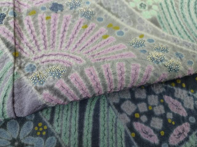 朧染め 絞り 訪問着 紫 金糸刺繍あり 入学式 卒業式 十日町の名門【