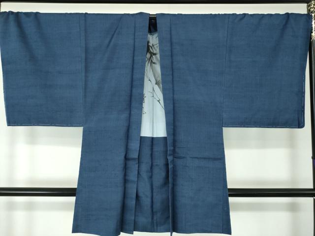 平和屋着物○男性 紬 アンサンブル・長襦袢(袷)セット キングサイズ 長  