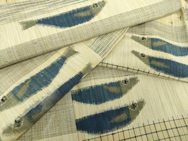 平和屋本店□極上 男性 本場結城紬 重要無形文化財 色無地 胡桃染色