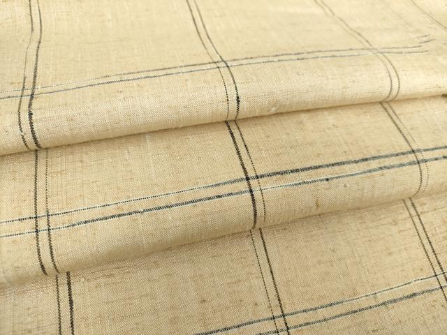 平和屋着物●上質な紬　格子　正絹　逸品　DAAS3754ps