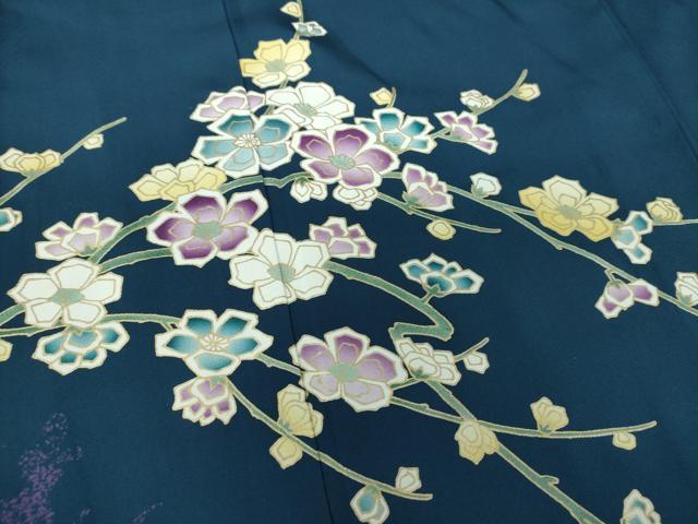 平和屋着物○訪問着 枝花文 シルエット 金彩 正絹 逸品 未使用 DAAS3757ps