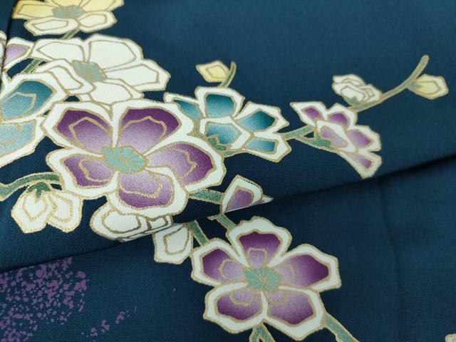 平和屋着物○訪問着 枝花文 シルエット 金彩 正絹 逸品 未使用 DAAS3757ps