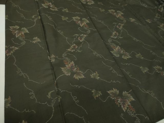 平和屋着物○本場大島紬 葡萄蔦の葉文 正絹 逸品 DAAS3777ps