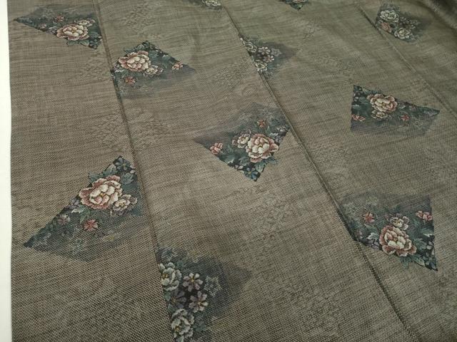 平和屋着物○本場大島紬 9マルキ 総絣 草花文 正絹 逸品 DAAS3786ps