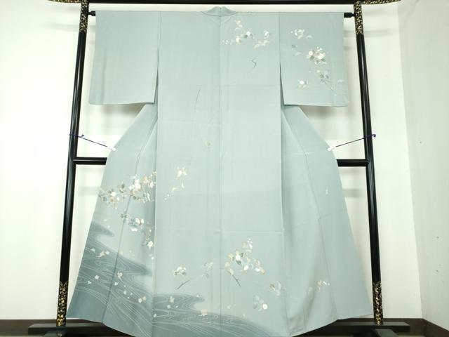 平和屋着物●訪問着　友禅　作家物　流水花文　暈し染め　鈴乃屋扱い　正絹　逸品　DAAS3793ps