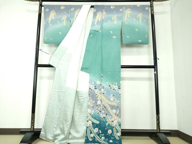 平和屋着物□訪問着 作家物 手描き 辻が花 絞り 暈し染め 金彩 逸品