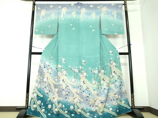 平和屋着物●訪問着　絞り　辻が花　暈し染め　正絹　逸品　DAAS3824ps