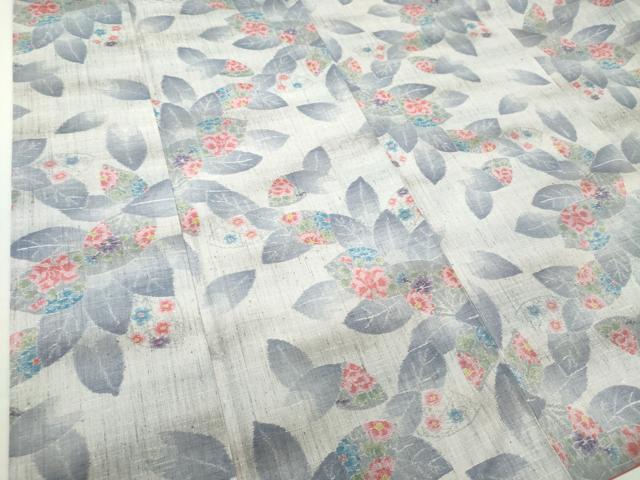 平和屋着物●小千谷紬　草花文　正絹　逸品　未使用　DAAS3834ps 平和屋着物○小千谷紬 草花文 正絹 逸品 未使用 DAAS3834ps