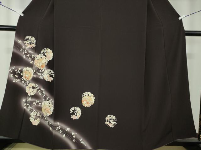 平和屋着物○訪問着 雪輪吉祥花文 暈し染め 金彩 正絹 逸品