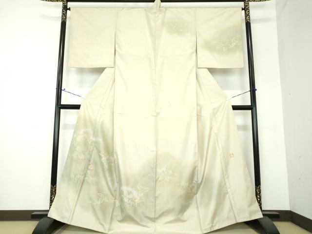 平和屋着物●本場大島紬　訪問着　作家物　手描き　花鳥文　正絹　逸品　DAAS3876ps