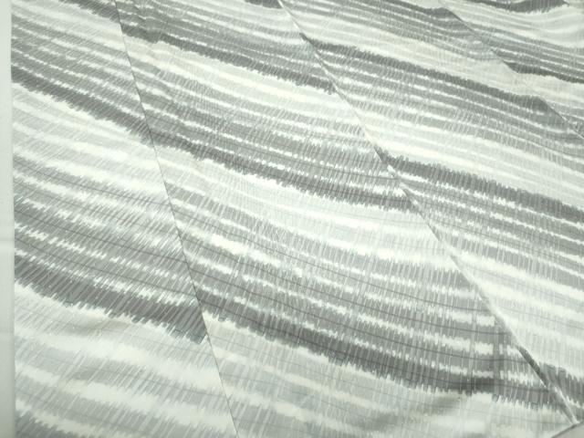 平和屋着物○染色作家 斉藤三才 小紋 斜線文 暈し染め 正絹 逸品