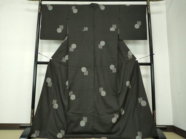 平和屋着物●本場大島紬　9マルキ　地空　名物裂　正絹　逸品　DAAS3882ps