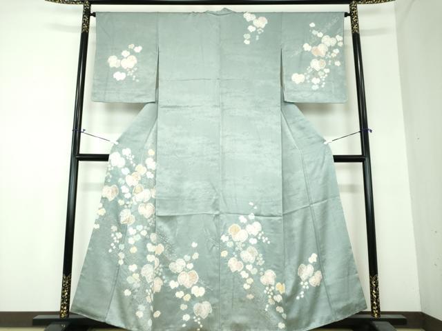 平和屋着物●創業460年・千總　訪問着　絞り　蔦の葉文　金彩　三越扱い　正絹　逸品　DAAS3901ps