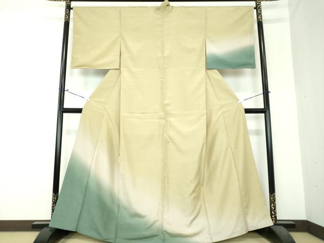 平和屋着物●訪問着　紬地　霞文　暈し染め　正絹　逸品　DAAS3925ps