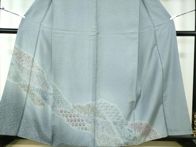 平和屋着物○本場染大島紬 訪問着 作家物 手描き 牡丹香花 ロング丈