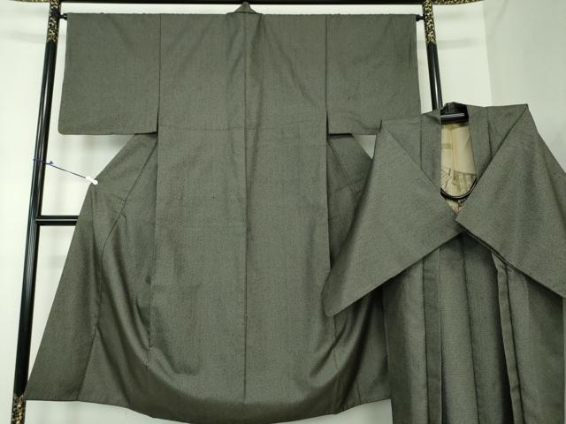 平和屋着物●男性　紬　アンサンブル　長羽織　120亀甲　総詰め　正絹　逸品　DAAS3939ps