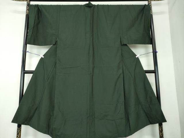 平和屋着物○男性 紬 アンサンブル 黒色 正絹 逸品 未使用 CAAW3610vf