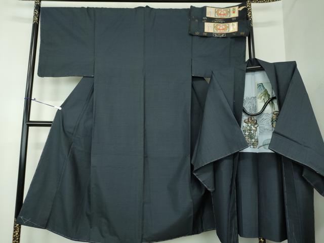 平和屋着物●男性　本場大島紬　アンサンブル　長羽織　80亀甲　総詰め　本武特製　証紙付き　正絹　逸品　未使用　DAAS3960ps