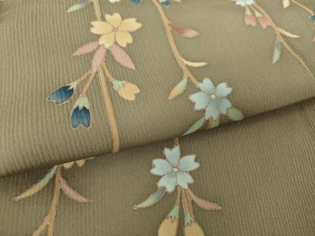 平和屋着物●訪問着　枝垂れ桜　正絹　逸品　未使用　DAAS3967ps 平和屋着物○訪問着 枝垂れ桜 正絹 逸品 未使用 DAAS3967ps