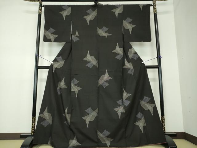 平和屋着物○上質な紬 舞花文 正絹 逸品 CAAS7394yc