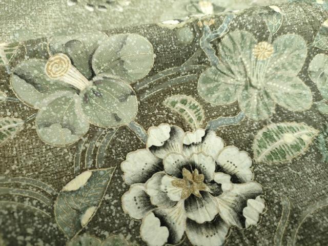 平和屋着物○本場染大島紬 訪問着 絞り 辻が花 暈し染め 金彩 正絹