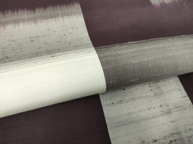 平和屋着物○上質な紬 変わり格子 正絹 逸品 DAAS3975ps