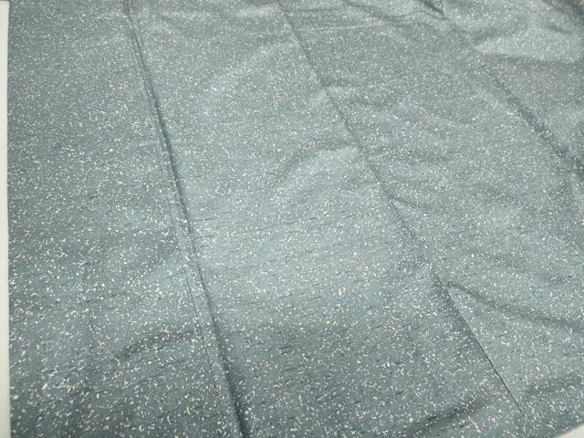 平和屋着物○上質な小紋 紬地 たたき染め 湊鼠色 正絹 逸品