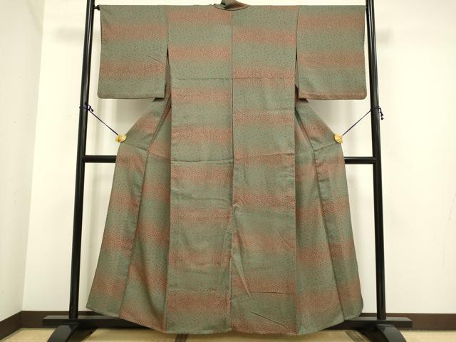 平和屋着物▽小紋　単衣　横段鹿の子文　洗える着物　DAAS4003du 平和屋着物▽小紋 単衣 横段鹿の子文 洗える着物 DAAS4003du 2025年