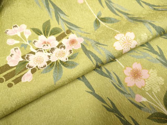 平和屋着物▽小紋 単衣 花筏文 金彩 洗える着物 DAAS4008du 小紋