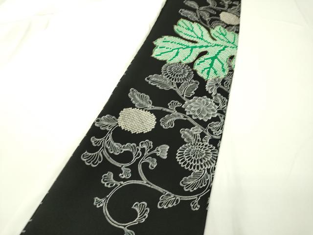 平和屋着物●創業460年・千總　黒留袖　刺繍　菊唐草　暈し染　金彩　正絹　逸品　DAAS7979fe 平和屋着物○創業460年・千總 黒留袖 刺繍 菊唐草 暈し
