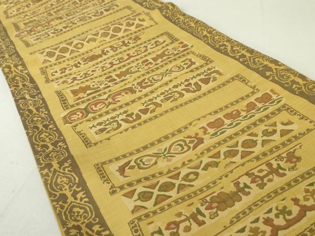 平和屋着物○名門木屋太 今河織物 六通柄袋帯 洋花