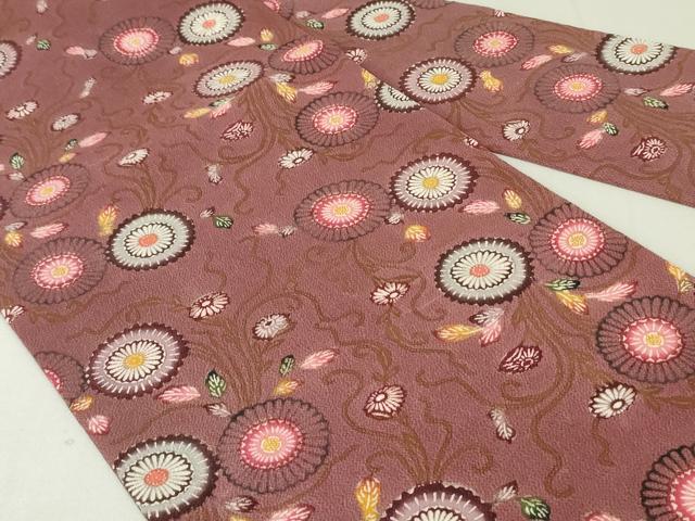 平和屋着物○九寸名古屋帯 本場琉球紅型 菊唐草文 鬼しぼ