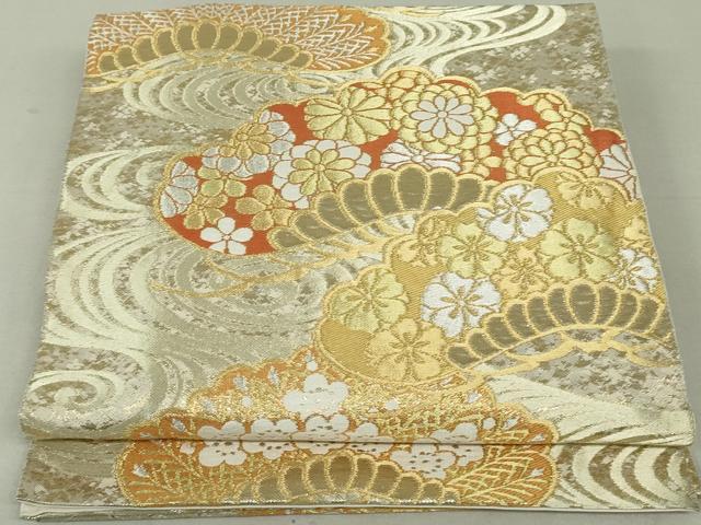 407my10◇川島織物 花に流水 金糸 六通 本袋帯◇美品 407my10◇川島織物 花に流水 金糸 六通 本袋帯◇美品 - メルカリ