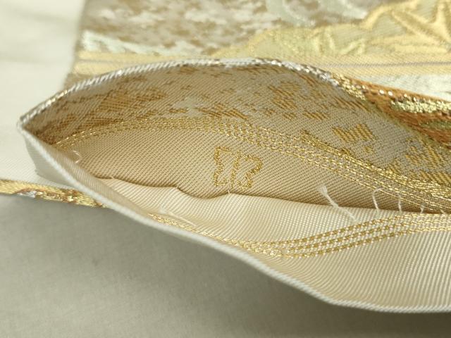 平和屋着物○極上 西陣 川島織物 六通柄 本袋帯 流水花文