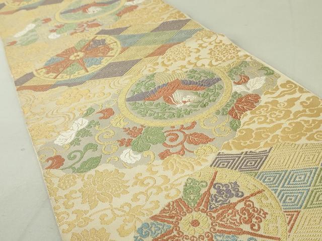 平和屋着物○極上 西陣 川島織物 六通柄 本袋帯 唐織 鳳凰花