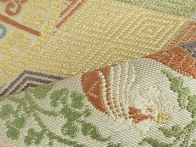 平和屋着物○極上 西陣 川島織物 六通柄 本袋帯 唐織 鳳凰花