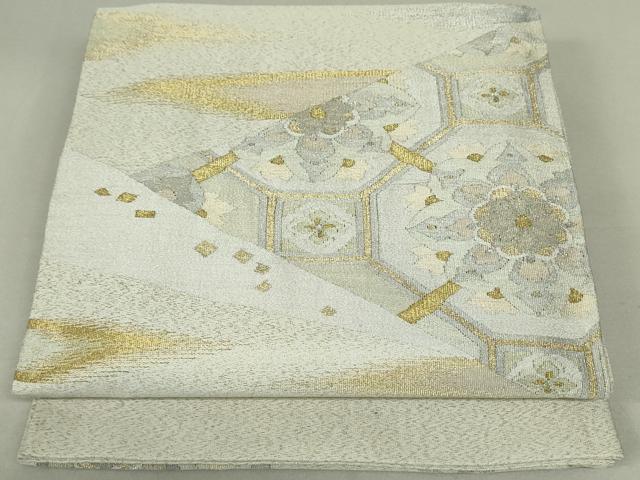 平和屋着物●爪掻き本綴れ　太鼓柄袋帯　蜀江花文　金銀糸　正絹　逸品　DAAZ3014ob