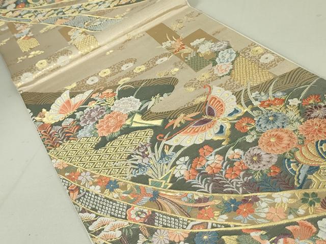 平和屋着物○西陣の名門 加納幸謹製 六通柄袋帯 九百