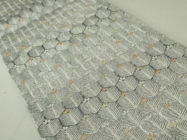 平和屋着物○六通柄袋帯 松菱文 金銀糸 正絹 逸品 DAAT0303ob