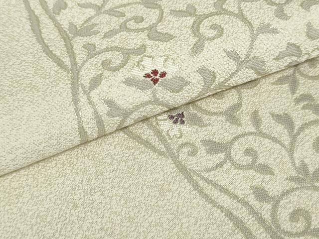 平和屋着物●六通柄袋帯　花唐草間道　金糸　正絹　逸品　DAAT0339ob 平和屋着物○六通柄袋帯 花唐草間道 金糸 正絹 逸品 DAAT0339ob