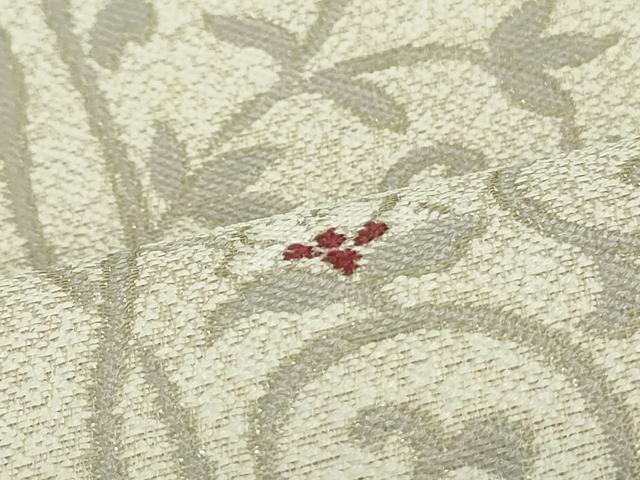 平和屋着物○六通柄袋帯 花唐草間道 金糸 正絹 逸品 DAAT0339ob