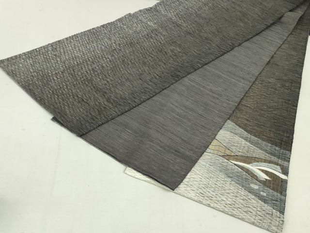 平和屋着物▽太鼓柄袋帯　スリーシーズン　春夏秋　すくい織　立波文　正絹　逸品　DAAT0342ob