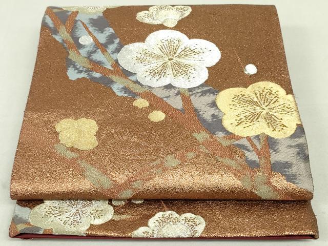 平和屋着物●世界的友禅作家　千地泰弘　六通柄袋帯　枝梅文　上代38万　正絹　逸品　DAAT0363ob