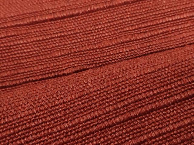 平和屋着物○信州紬 八寸名古屋帯 葡萄茶色 正絹 逸品 DAAT0377ob 